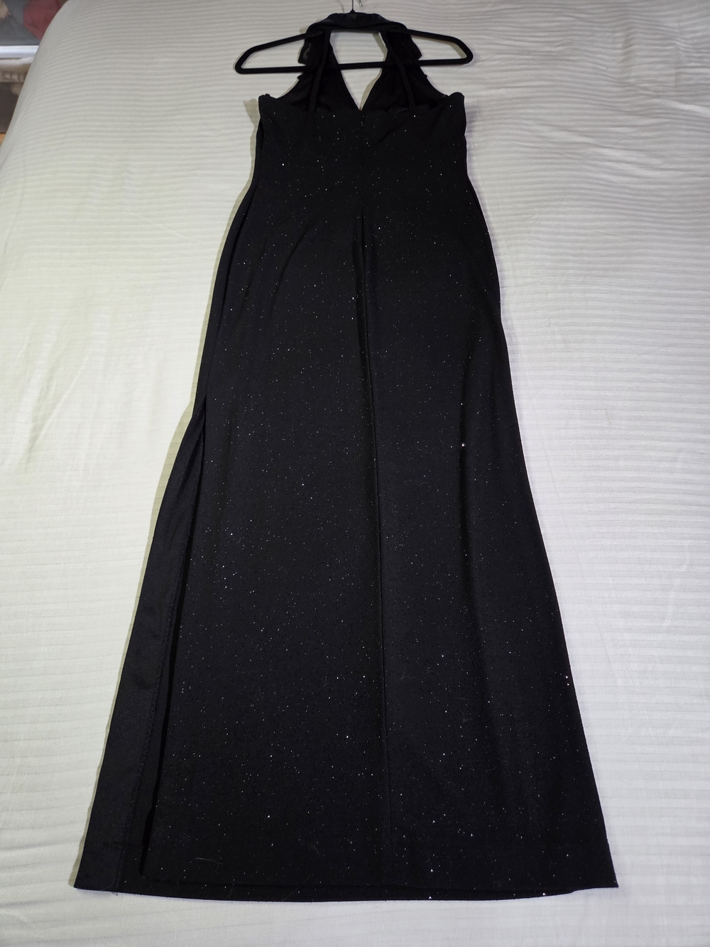 VINTAGE ALEX EVENINGS SZ 10 MAXI BLACK GOWN SHIMMERY ELEGANT